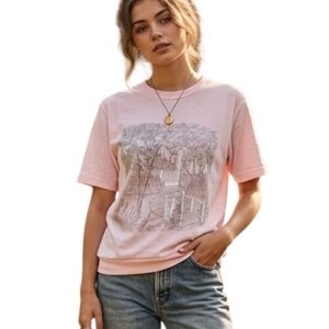 Truly Tee Shirt Vintage Cottagecore Twee Womens Small Fairy Y2K Soft Pastel Pink